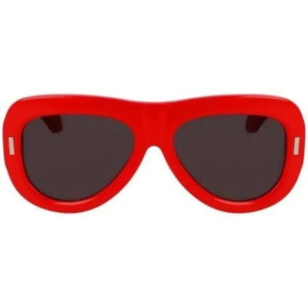 Ferragamo Wide Aviator Sunglasses Bright Red Full Rim Plastic Frame SF2029SE NEW